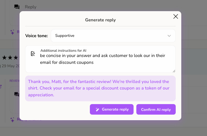 Preview AI reply