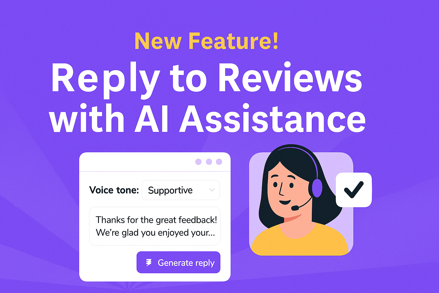 New Feature!: Reply to Reviews with AI Assistance