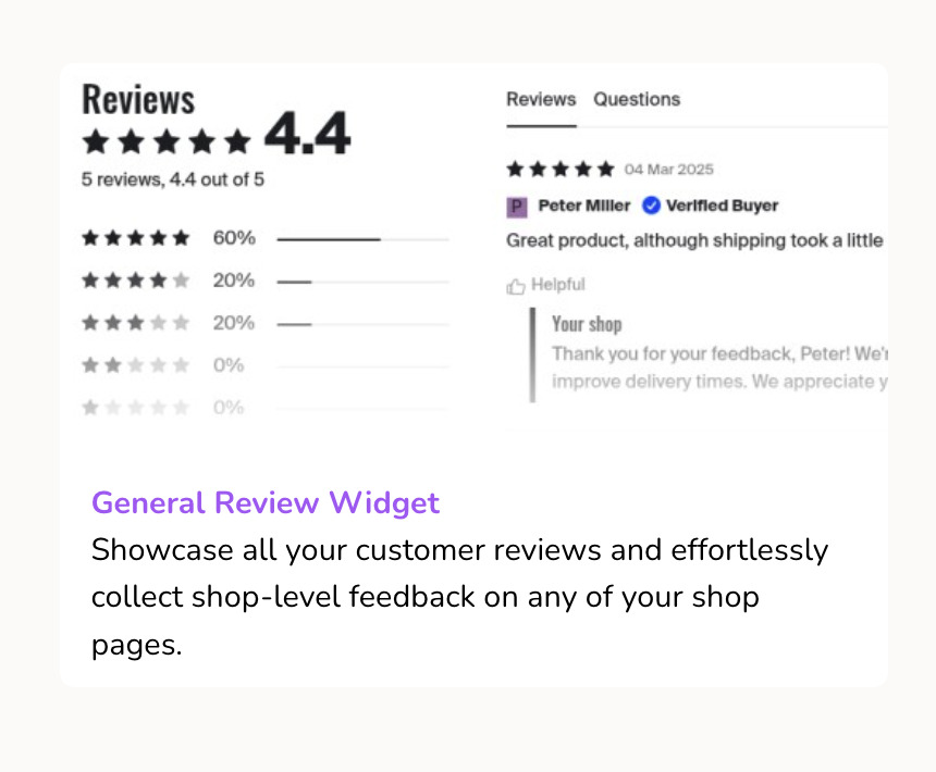 EchoBrain general review widget on the dashboard