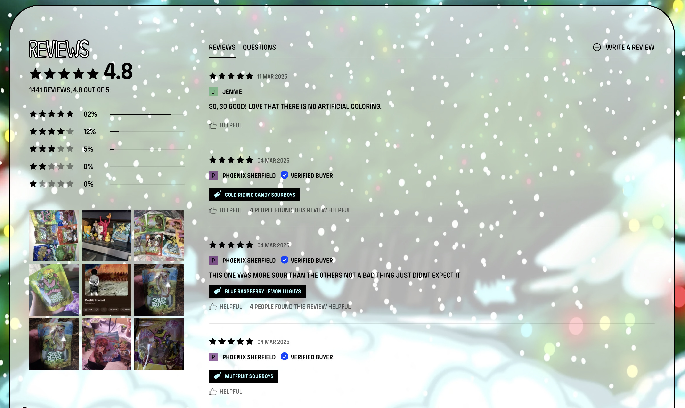EchoBrain general review widget on a shop