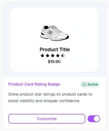 EchoBrain product card rating badge on the dashboard