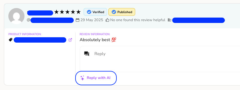 Reply with AI option