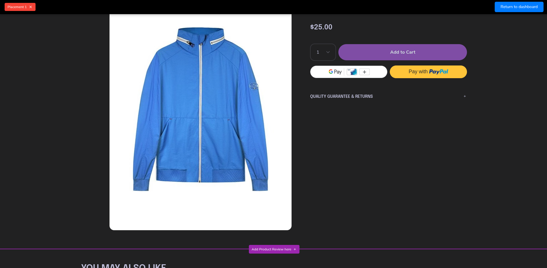 EchoBrain selecting a placement on a product using a second template