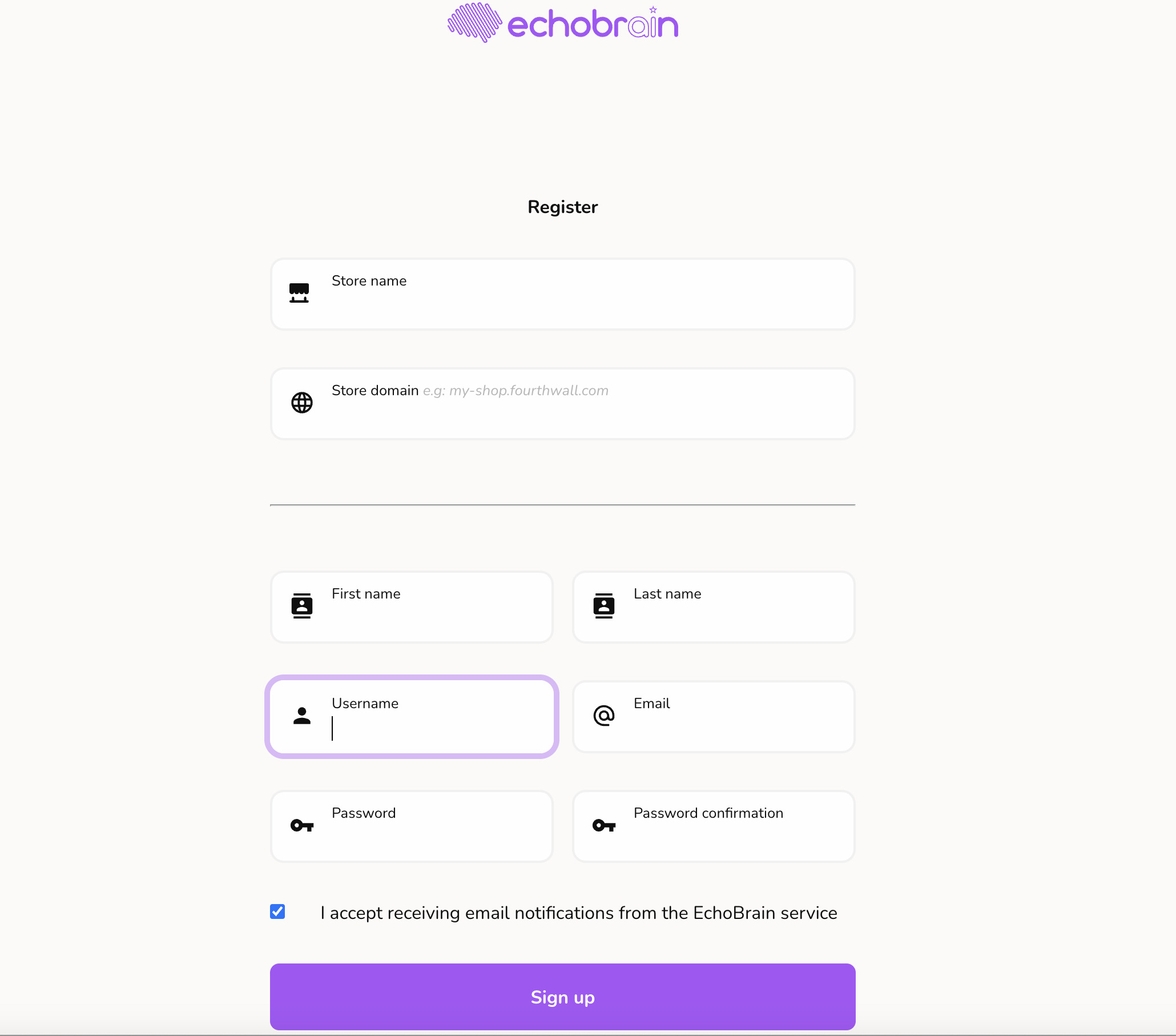 EchoBrain register