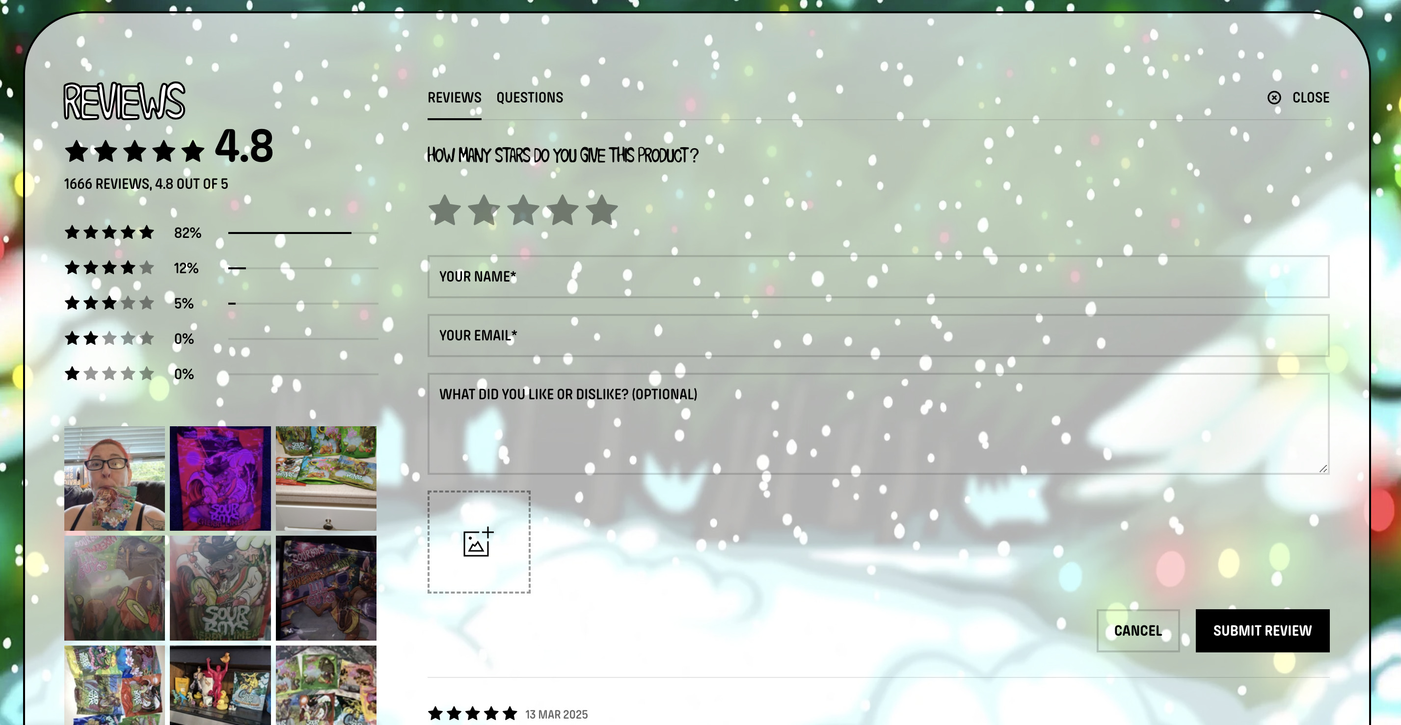 Echobrain review widget Write a review form